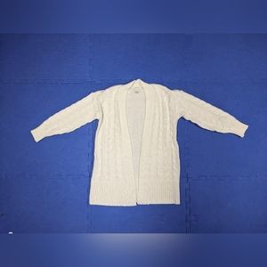 A New Day Cream White Open Front Cardigan size M